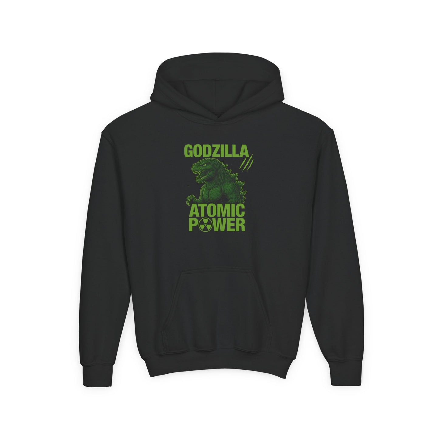 Godzilla Atomic Power Youth Hoodie | Cartoon Sweatshirt for Kids, Dinosaur Gift, Movie Merch, Cool Hoodie for Boys and Girls