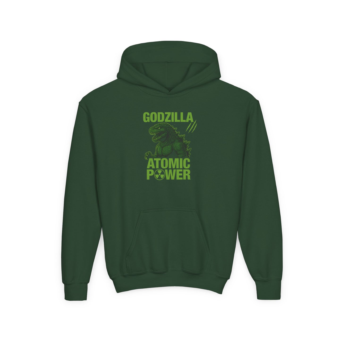Godzilla Atomic Power Youth Hoodie | Cartoon Sweatshirt for Kids, Dinosaur Gift, Movie Merch, Cool Hoodie for Boys and Girls