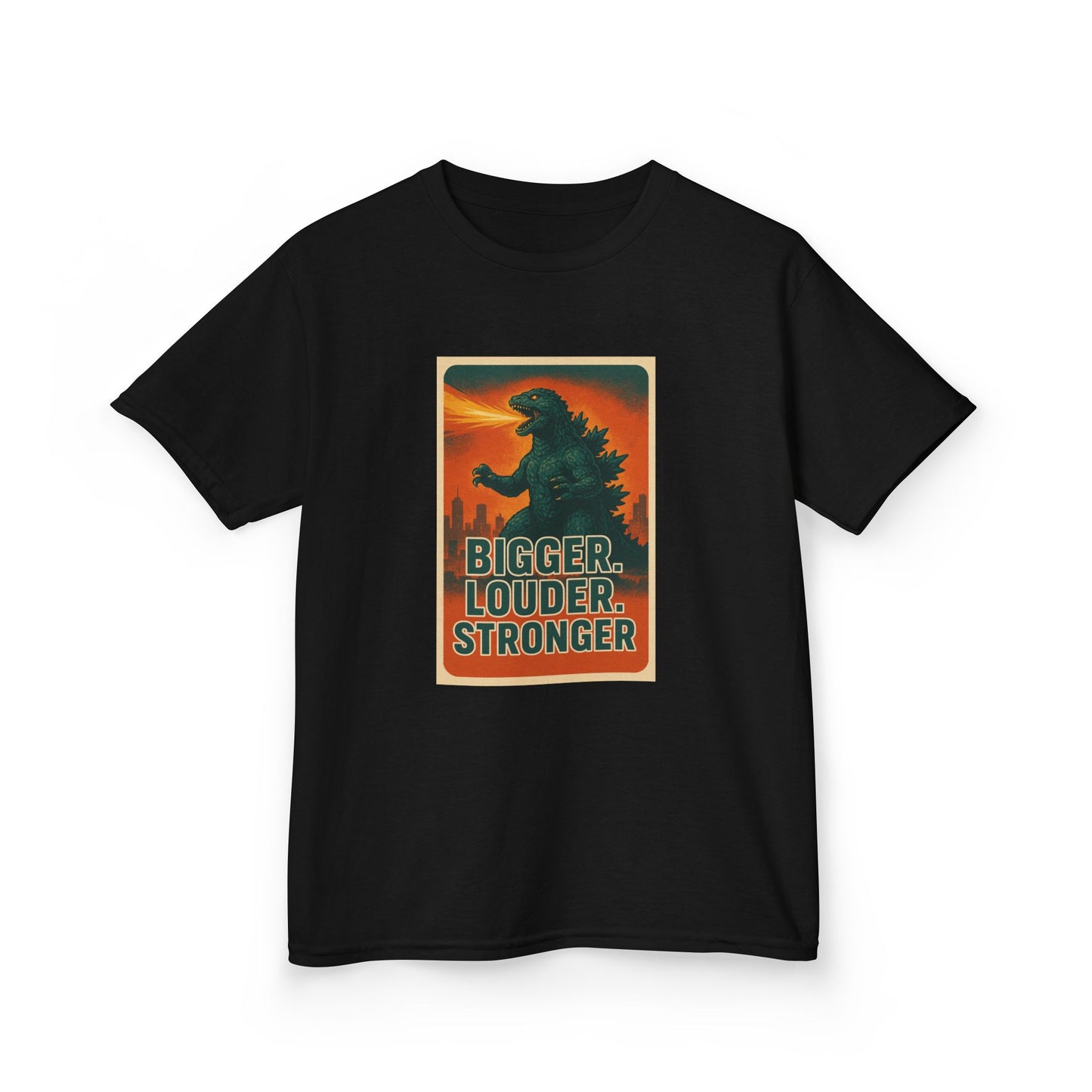 Bigger. Louder. Stronger. Godzilla Kids T-Shirt – Retro Limited Edition - Option to Personalize