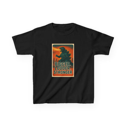 Bigger. Louder. Stronger. Godzilla Kids T-Shirt – Retro Limited Edition - Option to Personalize