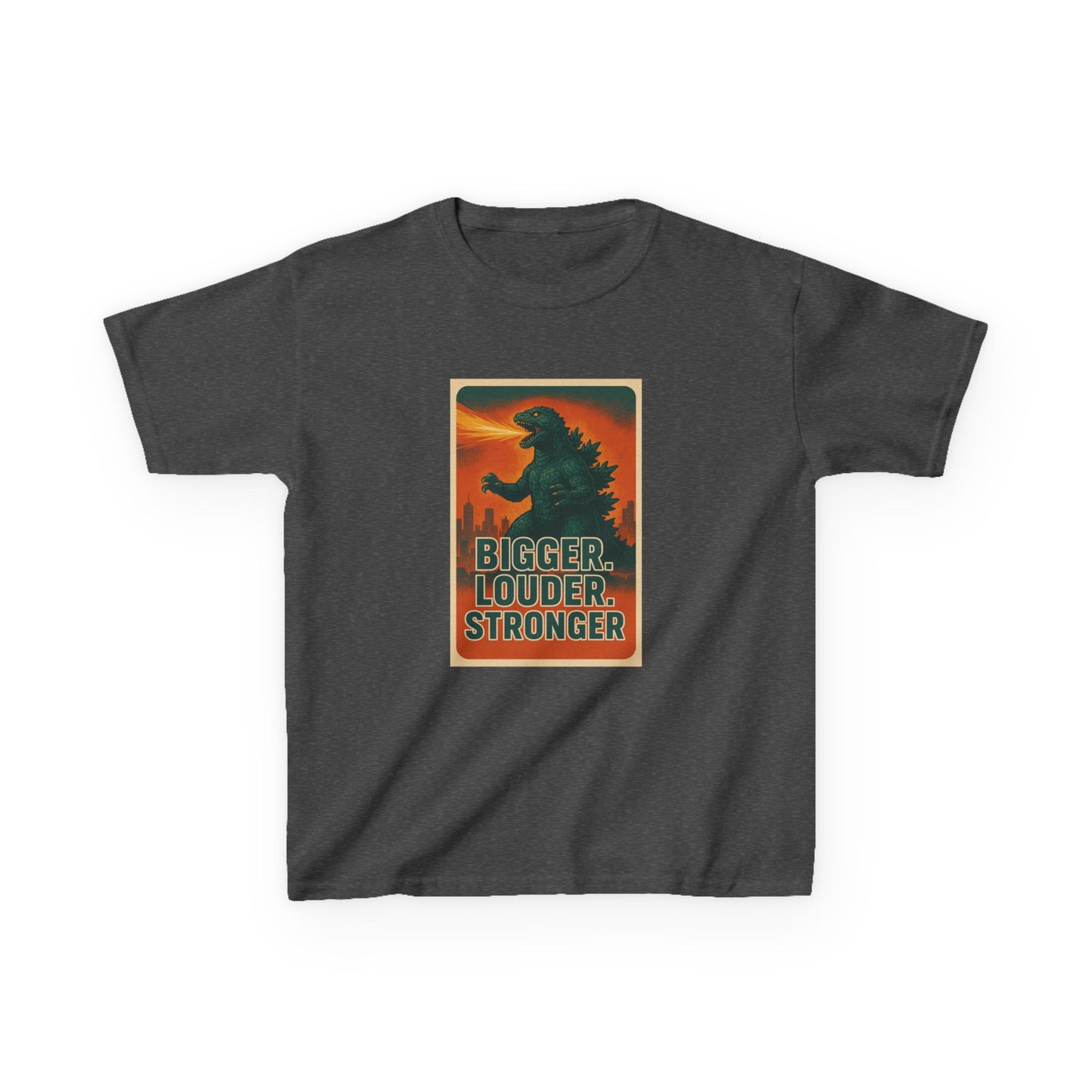Bigger. Louder. Stronger. Godzilla Kids T-Shirt – Retro Limited Edition - Option to Personalize