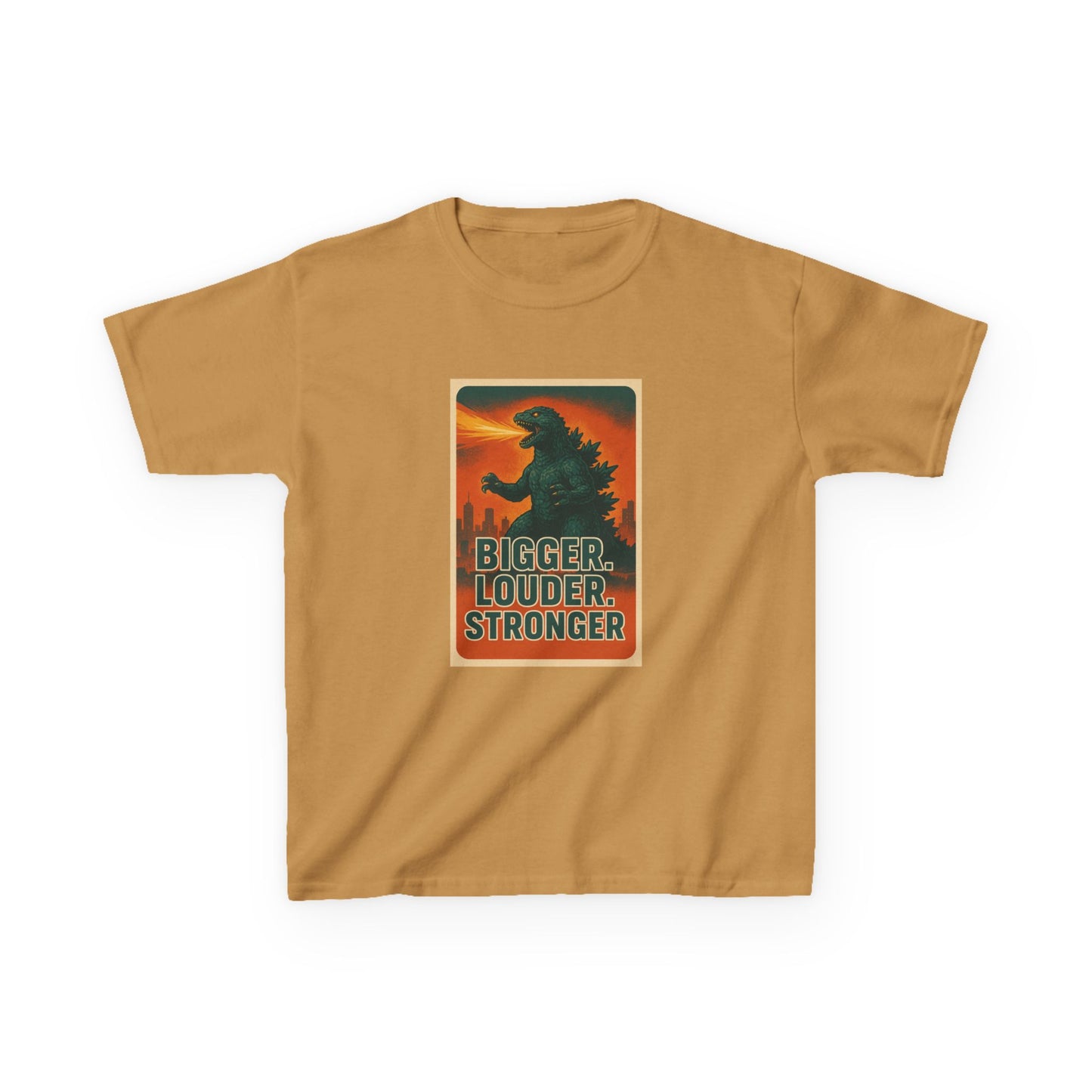 Bigger. Louder. Stronger. Godzilla Kids T-Shirt – Retro Limited Edition - Option to Personalize