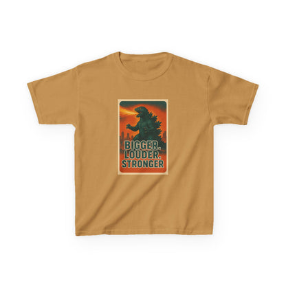 Bigger. Louder. Stronger. Godzilla Kids T-Shirt – Retro Limited Edition - Option to Personalize