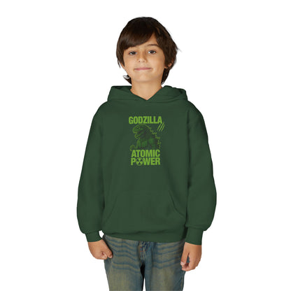 Godzilla Atomic Power Youth Hoodie | Cartoon Sweatshirt for Kids, Dinosaur Gift, Movie Merch, Cool Hoodie for Boys and Girls