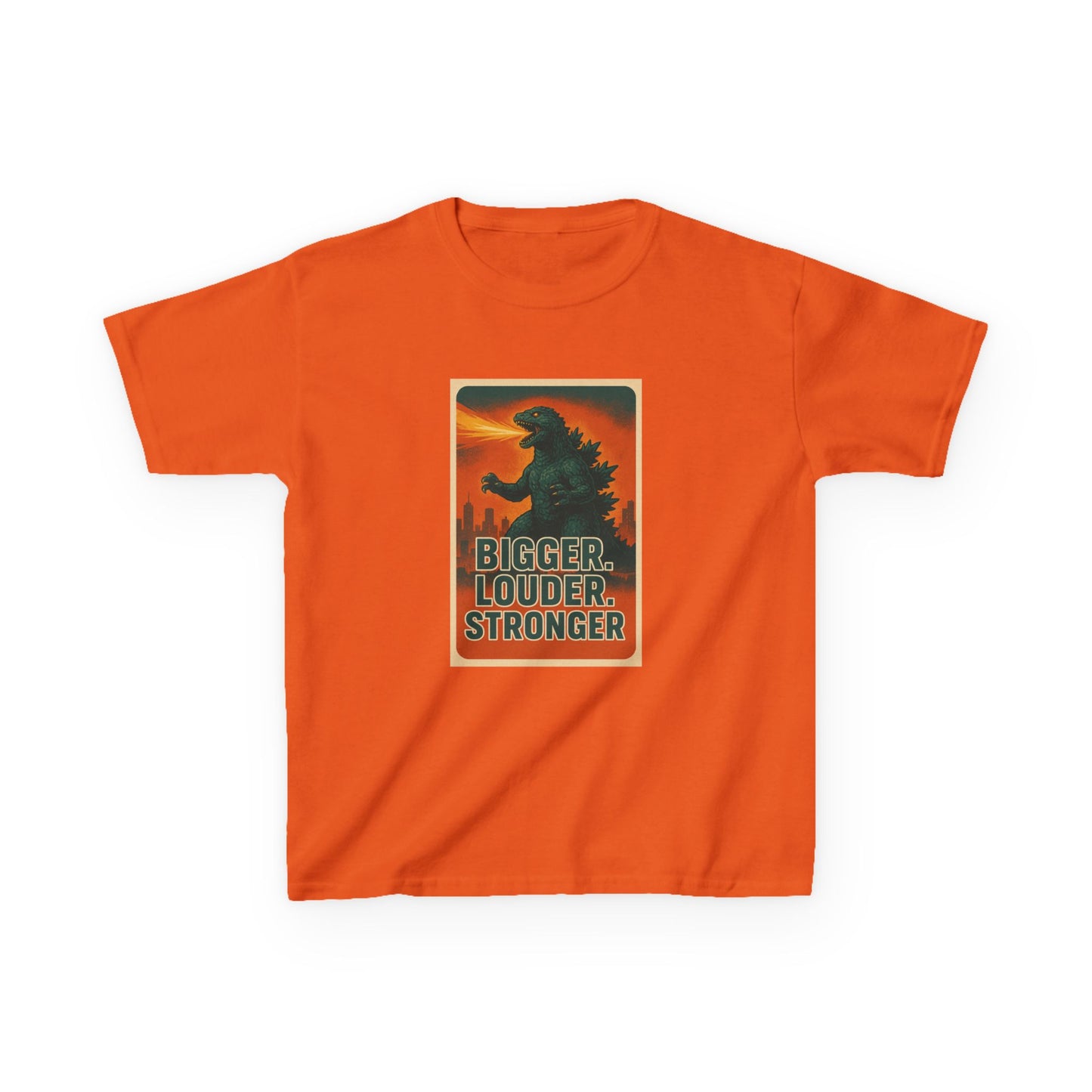 Bigger. Louder. Stronger. Godzilla Kids T-Shirt – Retro Limited Edition - Option to Personalize