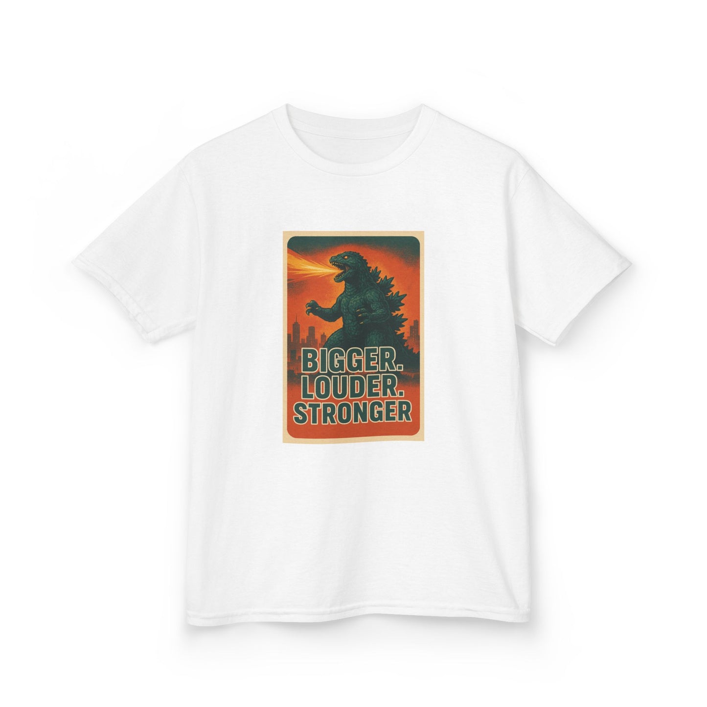 Bigger. Louder. Stronger. Godzilla Kids T-Shirt – Retro Limited Edition - Option to Personalize