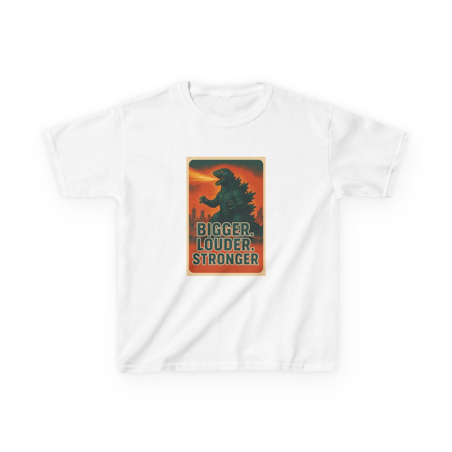 Bigger. Louder. Stronger. Godzilla Kids T-Shirt – Retro Limited Edition - Option to Personalize