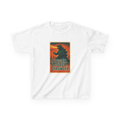 Bigger. Louder. Stronger. Godzilla Kids T-Shirt – Retro Limited Edition - Option to Personalize
