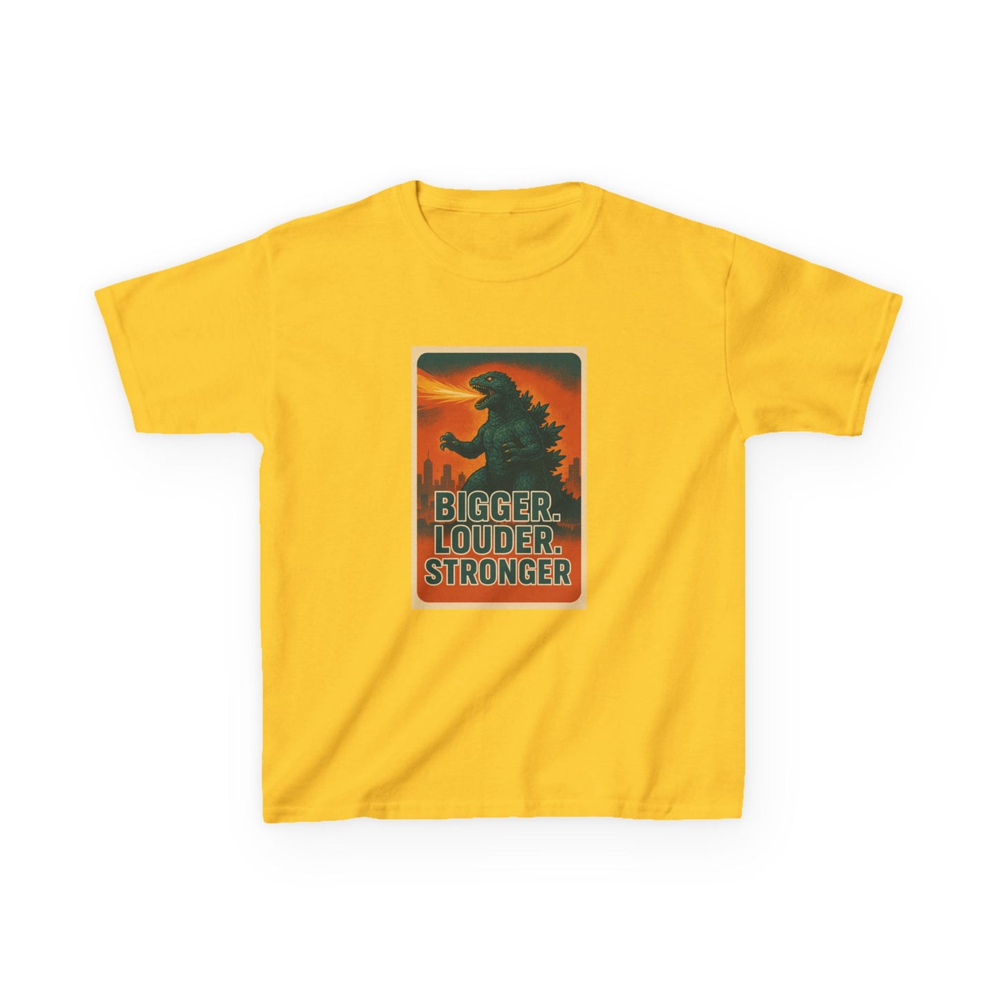 Bigger. Louder. Stronger. Godzilla Kids T-Shirt – Retro Limited Edition - Option to Personalize