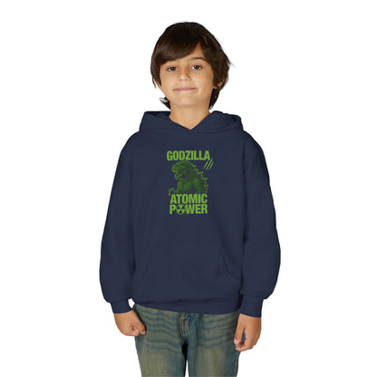 Godzilla Atomic Power Youth Hoodie | Cartoon Sweatshirt for Kids, Dinosaur Gift, Movie Merch, Cool Hoodie for Boys and Girls