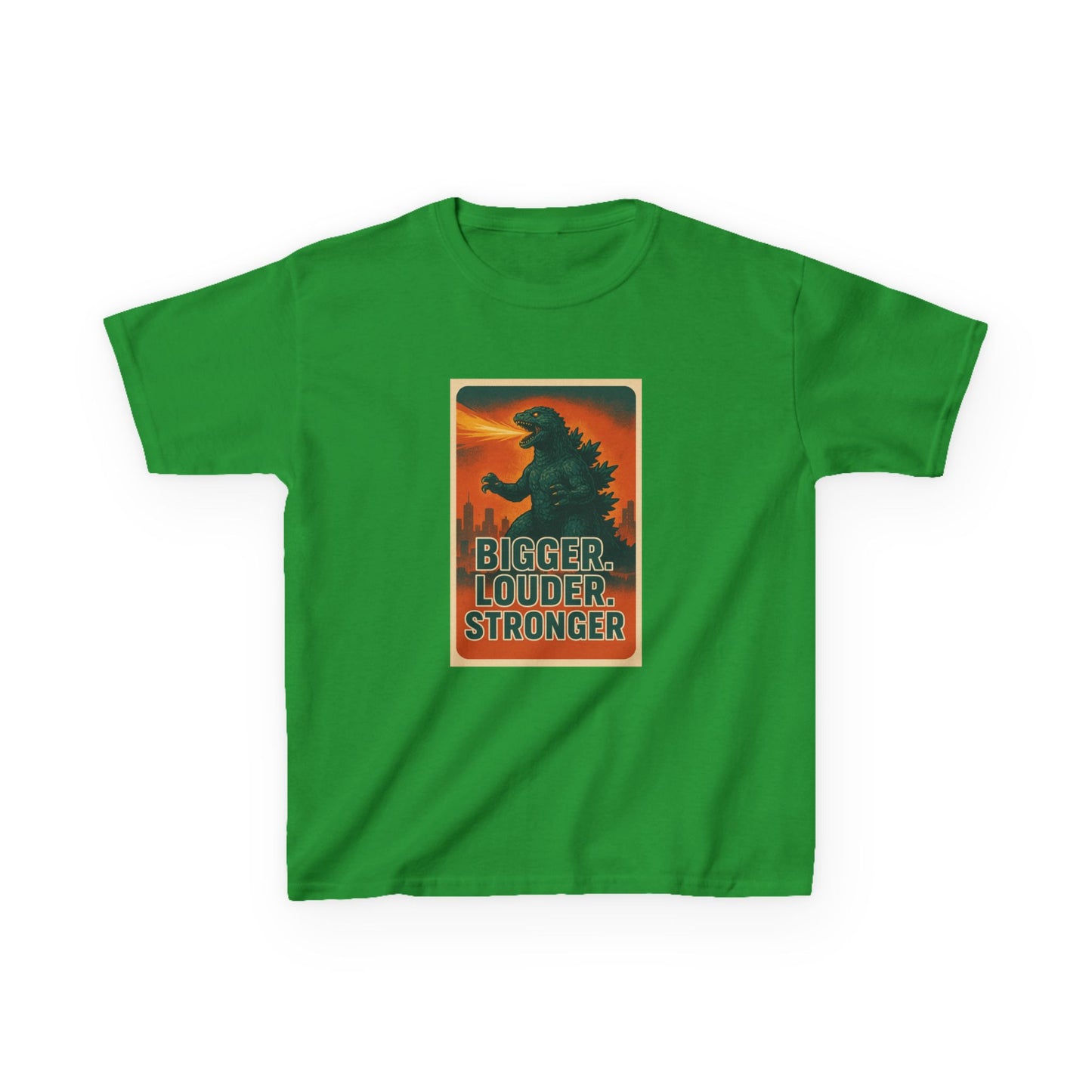 Bigger. Louder. Stronger. Godzilla Kids T-Shirt – Retro Limited Edition - Option to Personalize