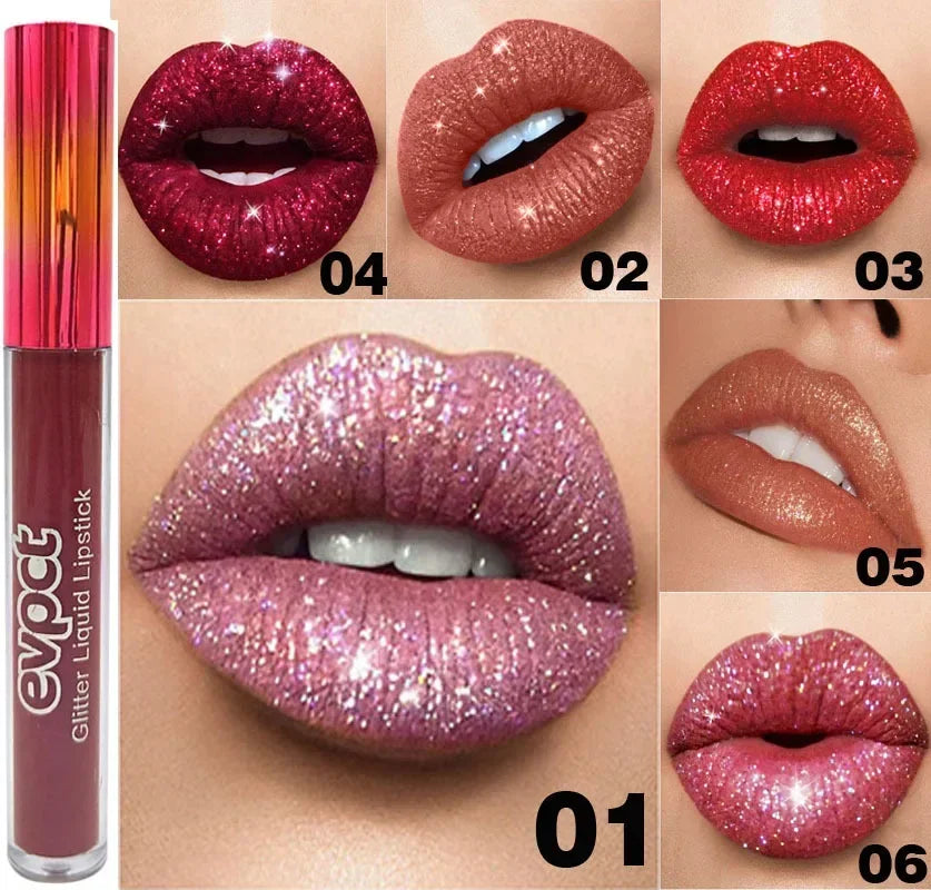 Waterproof Diamond Shimmer Glitter Lip Gloss