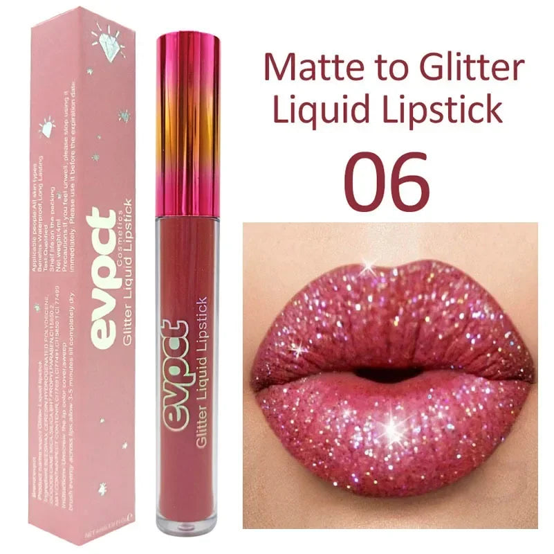 Waterproof Diamond Shimmer Glitter Lip Gloss